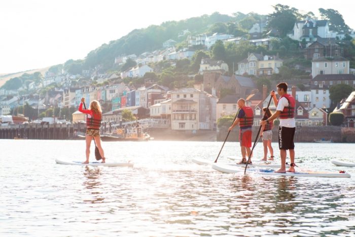 SUP on the river Dart
