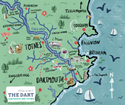 Discover the Dart illustrated map 