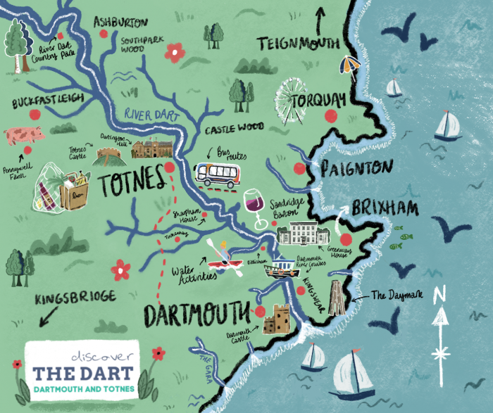 Discover the Dart Illustrated Map