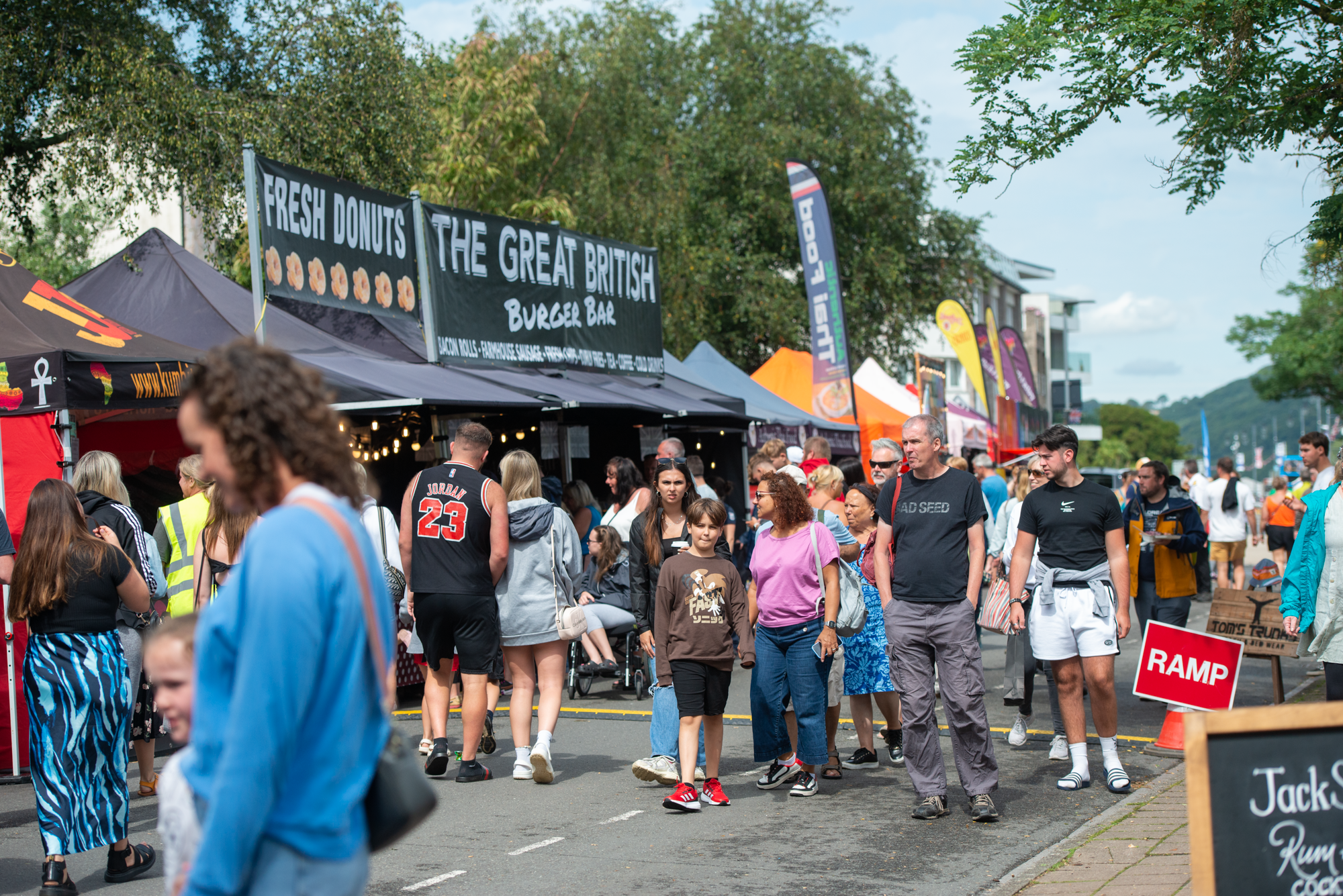 Food stalls at Dartmouth Regatta 2023